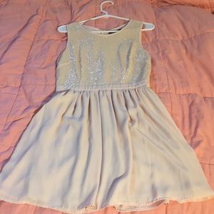 Light pink dress with sequined top